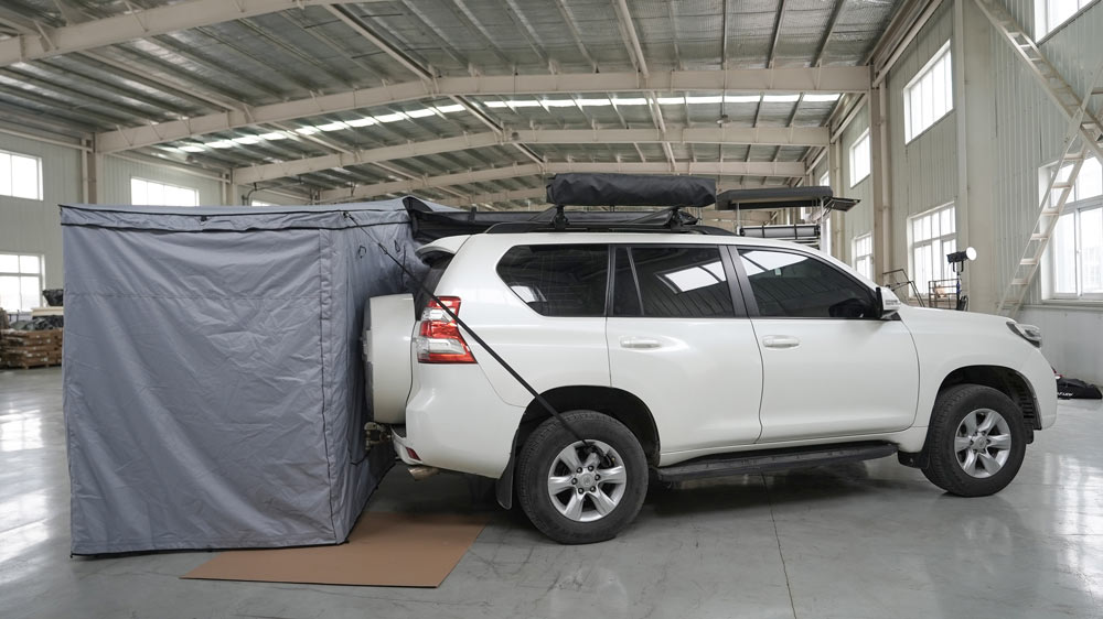 High Quality 2.5*3M Suv/4X4/4Wd Customized Retractable Camping Rooftop Car Roof Side Awning For Outdoor Camping Travel