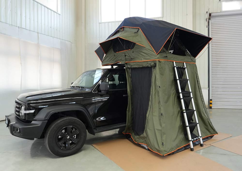 Custom Outdoor Camping 4 Person Top Roof Tent  Car Rooftop Tent Soft Shell Roof Top Tent