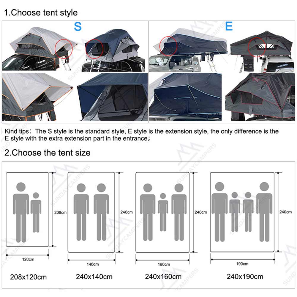 Custom Rooftoptent New Style Outdoor Rooftop Tent Waterproof Car Roof Top Tent For Camping